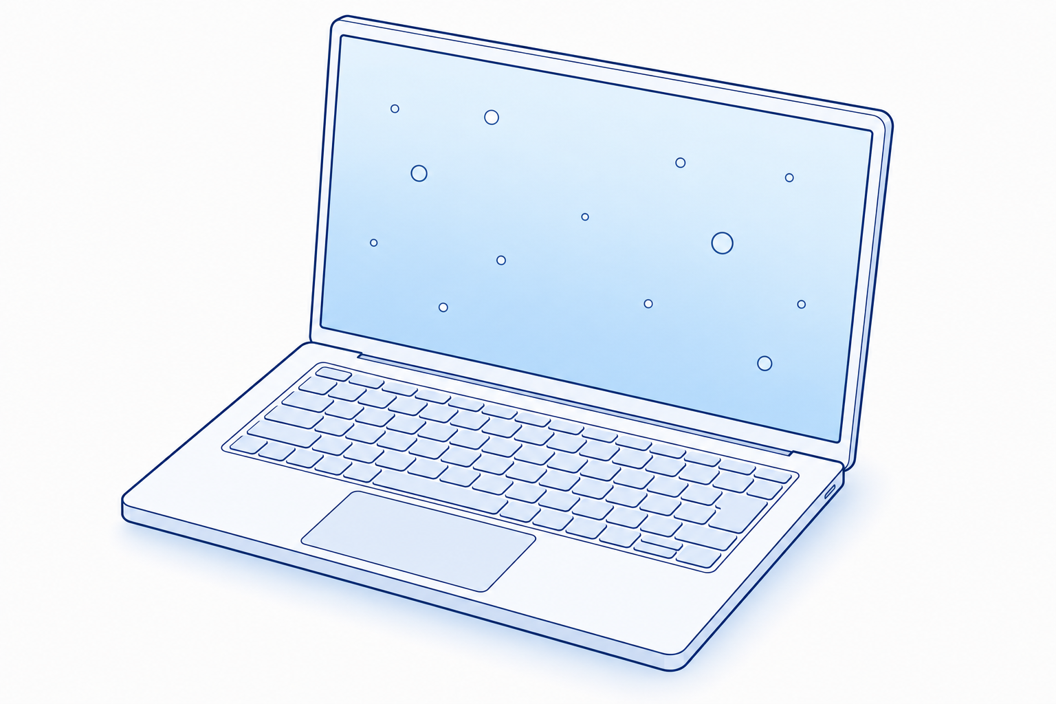 ノートパソコンでAIを使い始める最初の一歩のイメージ